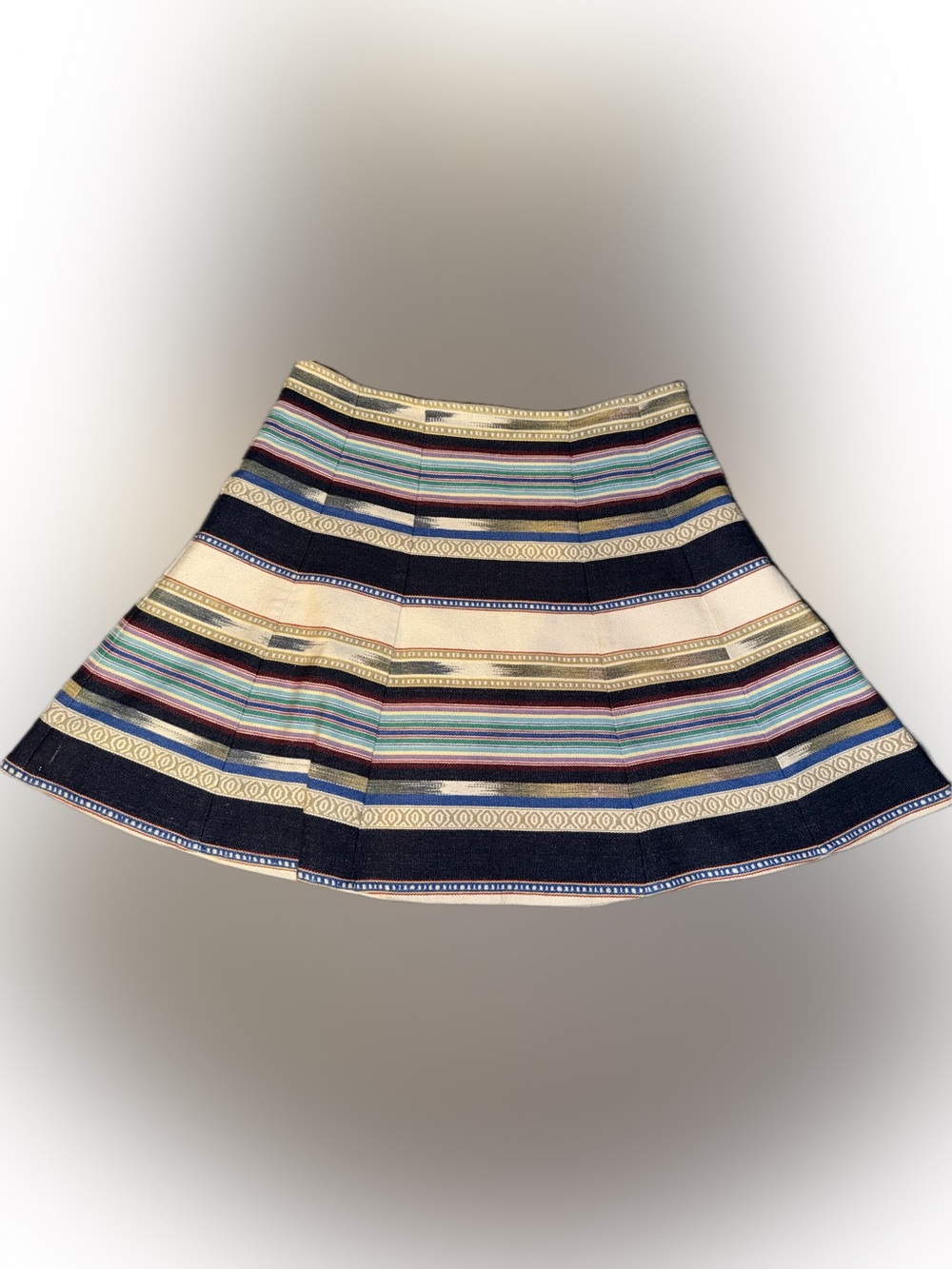Anthropologie Chloe Oliver Hayley Striped Skater Skirt Size 8